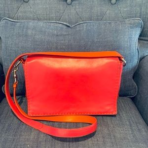 ⭐️RARE⭐️LOEWE Pink and Orange Lambskin Convertible Crossbody
